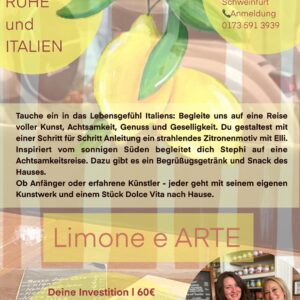 ART innere Ruhe und ITALIEN 29.9 / 18-21 Uhr